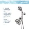 Waxman Serene Premium Fixed Shower Head with Handheld Attachment and