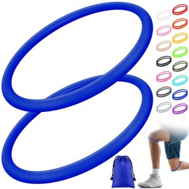 Foilswirl Silicone Patella Knee Band for Basketball Patella Tendon Support Knee Pain Running Tendon Brace Support Strap(2,Royal Blue,M)