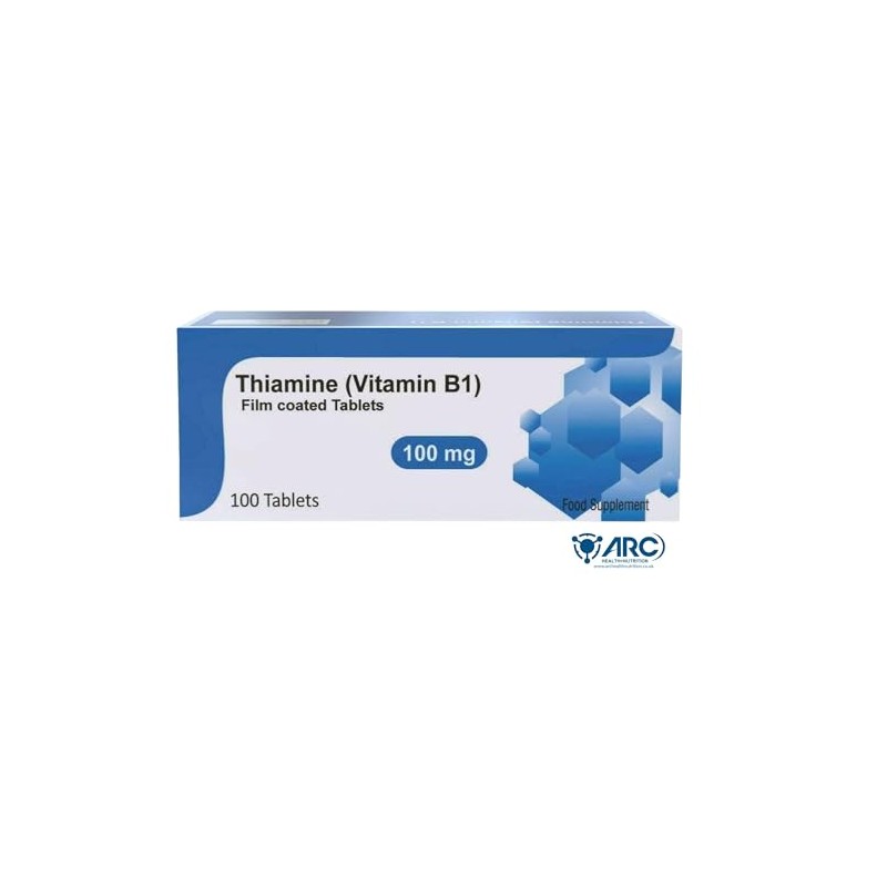 Vitamin B1 Thiamine 100mg 100 Vegetarian Tablets - High Strength