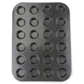 Kingrol 24-Cup Nonstick Mini Cupcake & Muffin Pans, Carbon Steel Baking Pans, Cake Moulds - 2 Pack