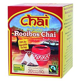 Chai Tea Organic Rooibos Chai Tea Bags, 20 Count.