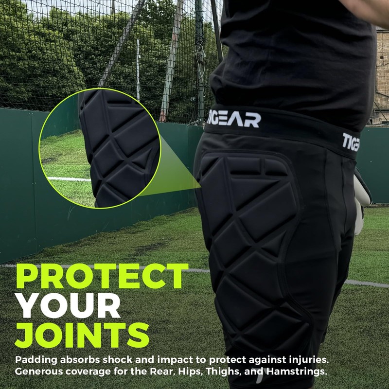 TIGEAR Defender Pro Football Soccer Goalkeeper Protective Slider Shorts (UK,