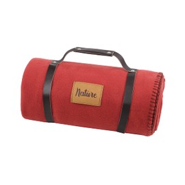 Stof Dawson Fleece Blanket - Red - Size 130 x 150 cm - Large Soft and Warm Blanket for Sofa or Bedroom - Bed Throw - Ideal for Home and Picnic