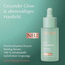 WELEDA Cell Longevity Hydra Glow Skin Renewing Serum - Face Care Serum with [NAD+ ] Booster & Hyaluronic Acid Refines Pores & Moisturises (Natural Cosmetics, Vegan, 30 ml)