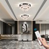 Cainjiazh 11.8" Modern Crystal Chandeliers LED Crystal Ceiling Light Fixture