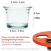 4-Pack Glass Oriole Feeder Cups, Replacement Jelly Bowls for Bird