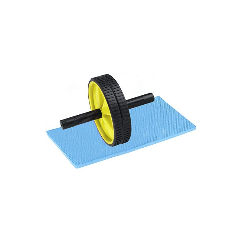 TNP Accessories Double Abdominal Exercise Roller Wheel with Knee Mat