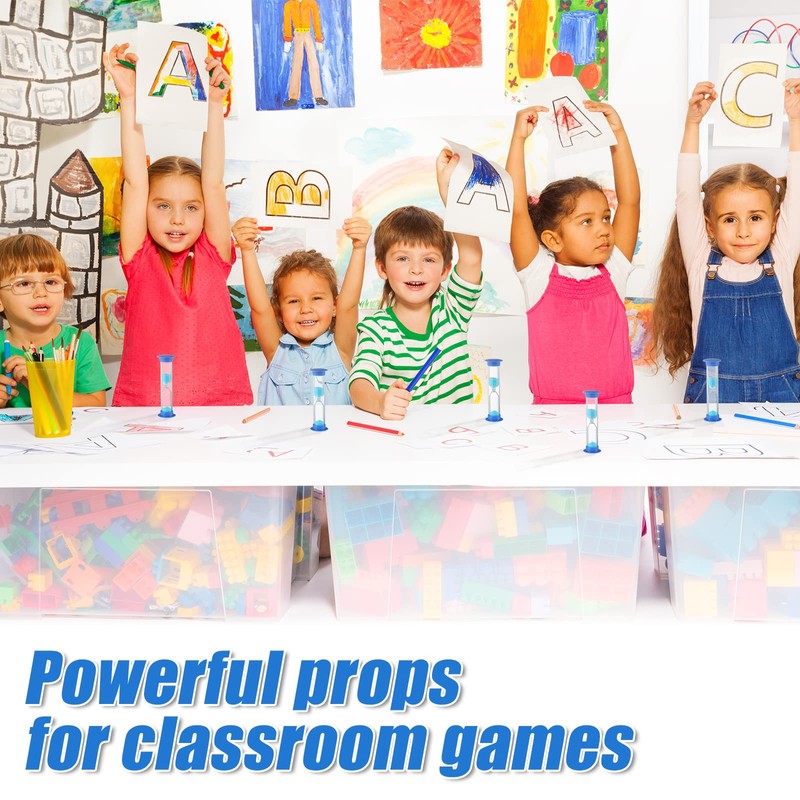 24 Pcs Sand Timer Kids Hourglass Acrylic Covered Clock Toothbrush