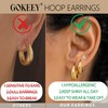 Gokeey Small Gold Hoop Earrings Set for Women, 14K Gold