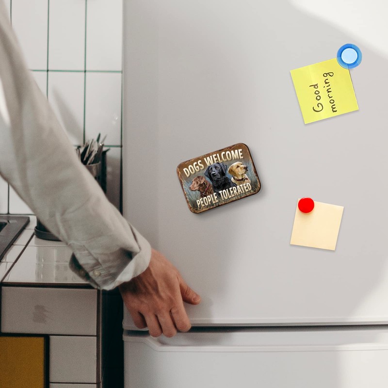 Desperate Enterprises Dogs Welcome Refrigerator Magnet