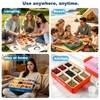 Snackle Box with Built-in Ice Pack,9 Compartment Divided Snack Container