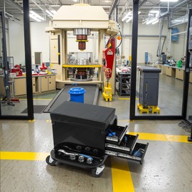 Lyngins Rolling Stool 3 Drawers Mechanic Creeper Steel Frame Shop Stools with Wheels, Ball-Bearing Slides, Back Storage Tank, Tool Box for Garage Workshop, Black