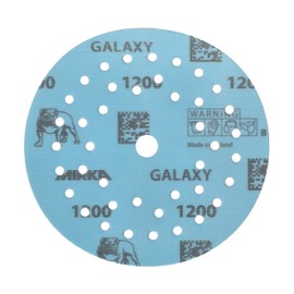 Mirka Galaxy Multifit Sandpaper 5 inch (125mm) - Grit 1200, 50 Discs/Pack - Premium Abrasive for Epoxy Resin, Wood, Metal - Non-Clogging, Self-Sharpening Technology - Ideal for Power Sanders