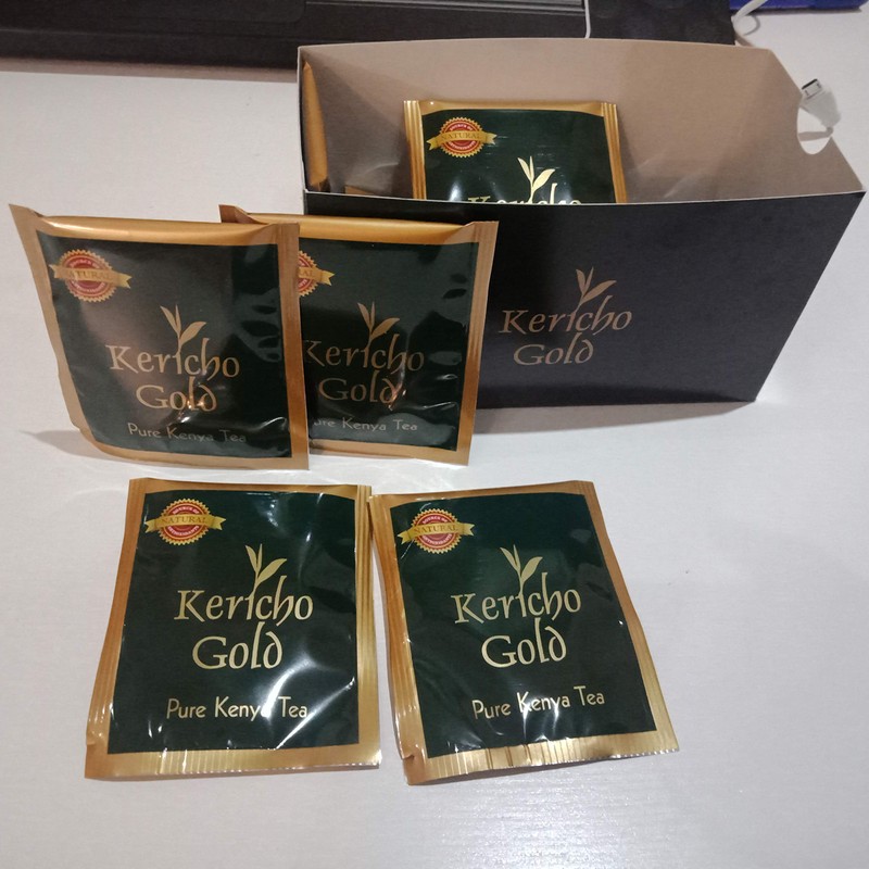 Kericho gold Kenyan Tea (Black Tea, 50 Enveloped Tea Bags,