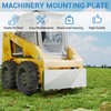 1/4" 50-Grade Steel Skid Steer Plate, Heavy-Duty Quick Attachment Loader