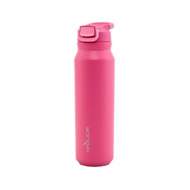 REDUCE 32 oz Hydrate Pro Stainless Steel Insulated Water Bottle - Flip Top Leak-Proof Lid, Dishwasher Safe, BPA-Free, Dual Wall Vacuum, Keeps Drinks Cold for 48 Hrs, Cup Holder Friendly, Sangria