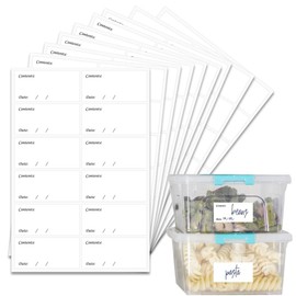 Pack of 108 Fridge Labels Freezer Food Labels (60 x 30 mm) Freezer Labels Easy Peel Off Food Stickers Labels Waterproof for Containers, Jars and Boxes Papa Prints®