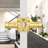Gobrico Wave Door Levers Passage Door Locksets in Polished Brass