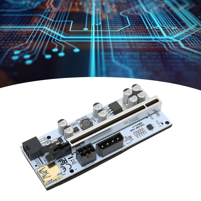 PCIE Riser Card 8 Firm Capacitors Strong Anti Interference GPU