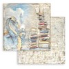 Stamperia 8" x 8" Paper Pad Vintage Library