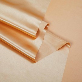 Gold Satin Fabric by The Yard, 55 Inches Wide Shiny and Soft Silk Satin Cloth Fabric for Sewing, Wedding Bridal Dress, Decorations, DIY Crafts, 5 Yards, Gold