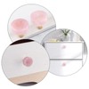 moonsix 4pcs Circle Crystal Stone Polished Drawer Knobs for Kitchen