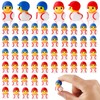 Lyreh 50pcs Miniature Baseball Ducks, PVC Funny Small Baseball Player