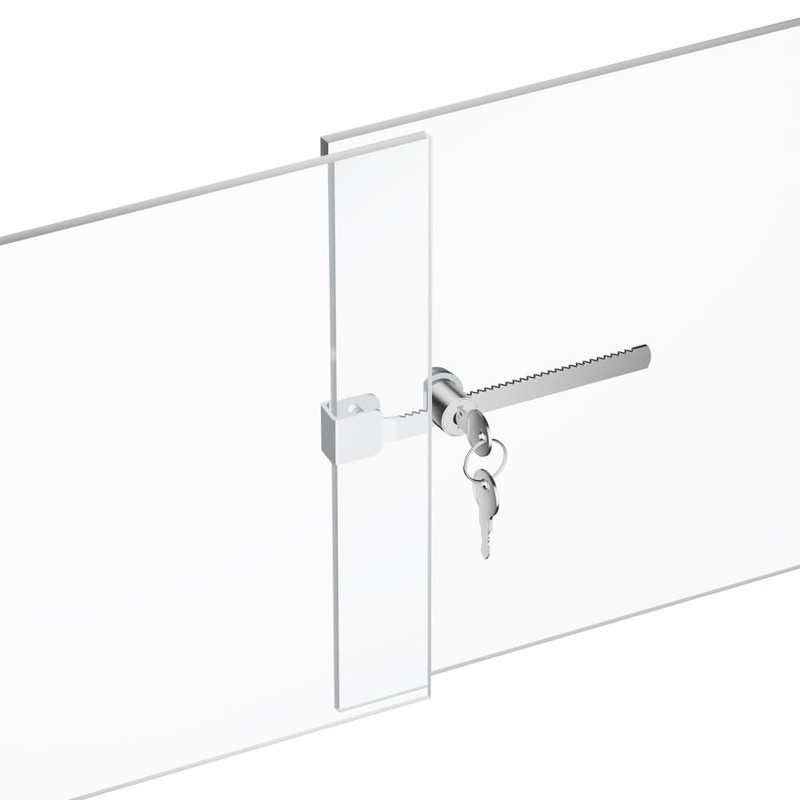 Sliding Glass Door Ratchet Lock with Chrome Finish – Keyed