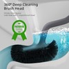 HAMITOR Toilet Bowl Brush Holder Set: Bathroom Deep Cleaning Toilet
