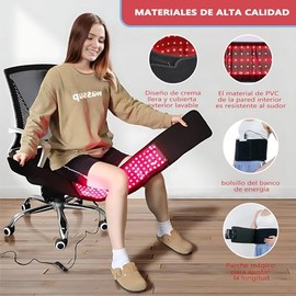 Cinturón de Luz Roja，Dispositivo de Cinturón de Luz Roja Infrarroja Calentado Ajustable, Adecuado para Aliviar el Dolor de Cuerpo, Cintura, Hombros, Rodillas y Espalda