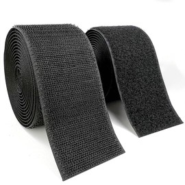 2'' Sew On Hook and Loop Strips, Non-Adhesive, Interlocking Tape, Nylon Strips Fabric Fastener Tape, Sewing Fastening Tape, Fabric Fastener Sewing Hook Loop for Sewing Crafts DIY Projects, 6.5 Feet