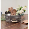 THE ARTIQUE Farmhouse Utensil Caddy, Table Caddy, Picnic Utensil Holder,