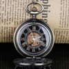 Tiong Unique Octopus Hollow Mechanical Pocket Watches with Chain Men's
