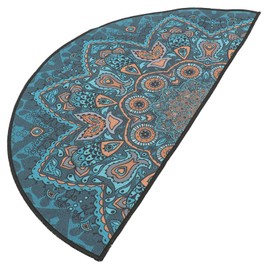 Zerodeko Bohemian Semi Floor Rug Absorbent Mat for Bathroom Living Room and Entryway Easy to Clean Stylish Ethnic Design