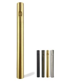 A&S Brass Mezuzah Case With Scroll For Door Weatherproof Metal Mezuza Cover Home Blessing and Protection Housewarming Gift (Gold/Solid, 6 Inches)