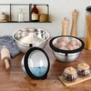 LIANYU Mixing Bowls Sets of 3, Stainless Steel Metal Nesting
