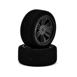 Contact RC 26mm 1/10 Nitro Sedan Foam Front Tires (2) (Carbon Black) (35 Shore)