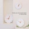 mooas Flatwood Wall Clock (Wood Mini), 9.8" Silent Non-Ticking Sweep