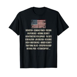 Republican Values Patriotism Freedom Independence T-Shirt