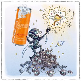 Red Bull Amber Edition Energy Drink, Strawberry Apricot, with 80mg Caffeine plus Taurine & B Vitamins, 8.4 Fl Oz, Pack of 4 Cans