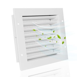 Gable Vents, 8 X 8 Inch Aluminum Alloy Wall Vents Attic Vents for Houses Door Vents for Exterior Doors [Inside Dimensions: 6 Inch W X 6 Inch H ]