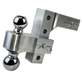Uriah Products Adjustable Aluminum Hitch Ball Mount with 2" & 2.31" Balls, Silver