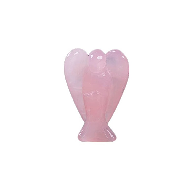 Justinstones Carved Rose Quartz Peace Angel Pocket Guardian Angel Healing