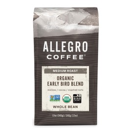 Allegro Coffee Organic Early Bird Blend Whole Bean Coffee, 12 oz