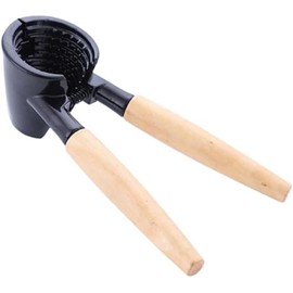 Leadigol - Cascanueces de metal resistente, herramienta de apertura de alicates de nuez con asa, pelador manual de tuercas de resorte y clip de nuez para todas las tuercas y avellanas (negro)