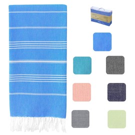 MyStilo® XXL Sauna Towel, Hammam Towel, Large, Soft Bath Towel, 100 x 200 cm, Quick-Drying, Premium Beach Towel, Towel for Men, Women, Yoga and Fitness (Sky Blue)