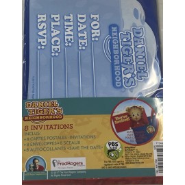 Daniel Tiger's Neighborhood Birthday Party Supplies 8 Postcard Invitations NIP