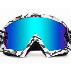 BATFOX Dirt Bike ATV Goggles Motorcycle Gear Riding Motocross Dirtbike 4-Wheeler MX DH Accessories Goggles Glasses for Men Women Youth UV400 Protection Dust-proof Anti-Slip Strap