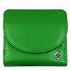FreeHaveFun Women's Purse Small Many Compartments Leather Green with RFID