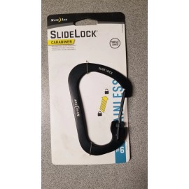 Nite Ize SlideLock Carabiner Stainless Steel - Black (Choose Size)